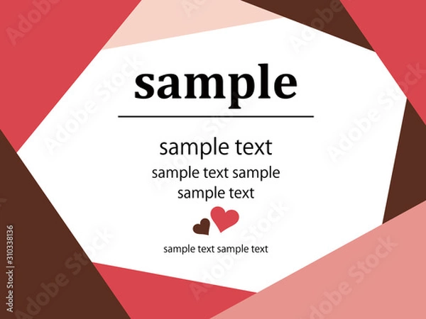 Obraz バレンタインフレーム　POP　横