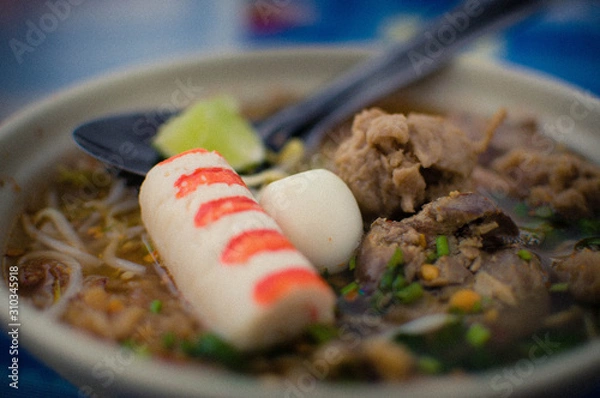 Obraz Mee Celup is a traditional dish in Kelantan, Malaysia. Its broth is full of sensational Asian taste.