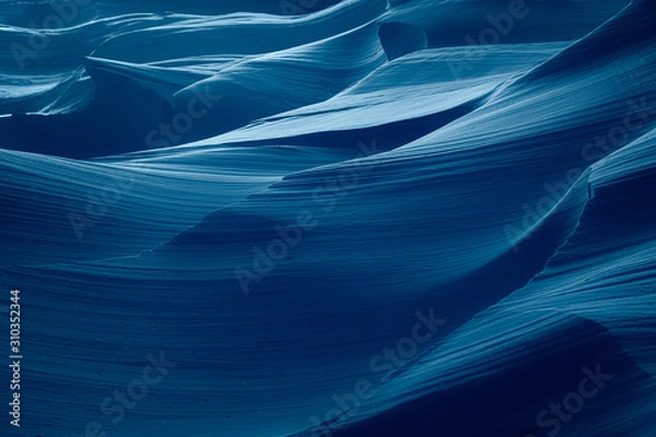 Obraz Blue abstract wind swept rocks