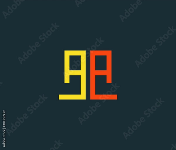 Fototapeta Building with double A logo icon vector template design element