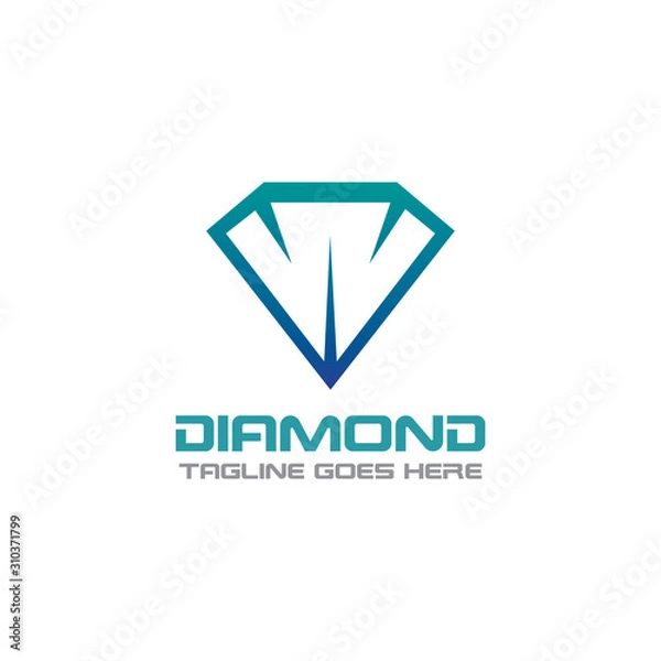 Fototapeta Diamond Logo Template Design, Emblem, Concept Design, Creative icon