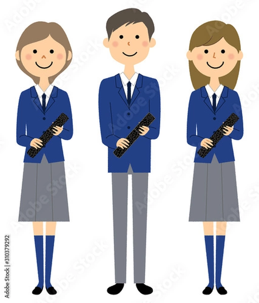 Fototapeta 卒業式　学生