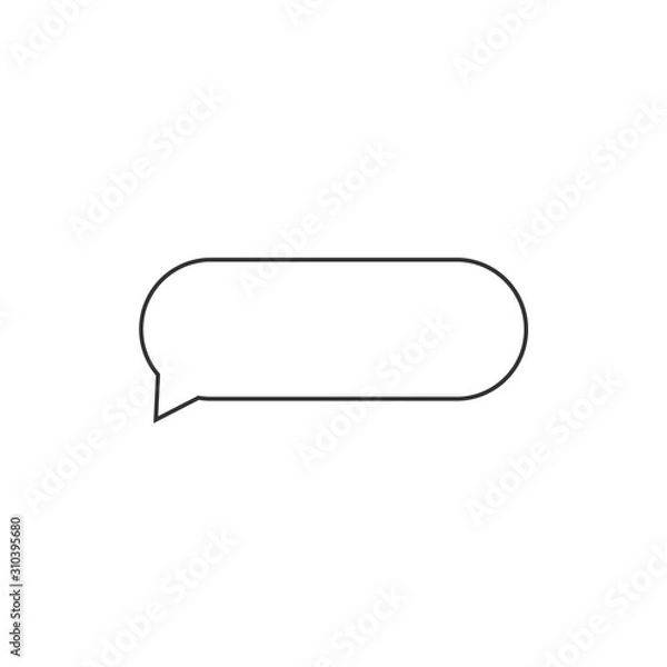 Fototapeta Speech bubble, speech balloon, chat bubble line art vector icon for apps and websites eps 10