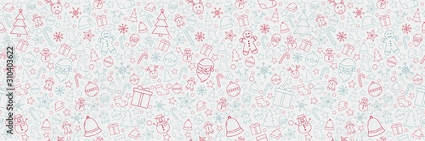Obraz Christmas seamless pattern. Wallpaper concept. Vector