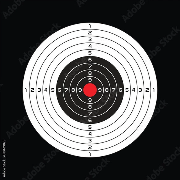 Obraz Shooting range target design, vector