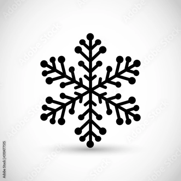 Fototapeta Beautiful snow flake vector icon