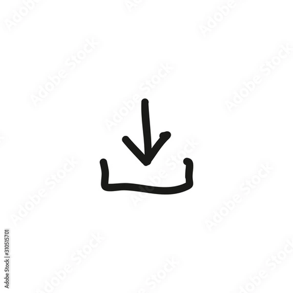 Obraz Download vector icon