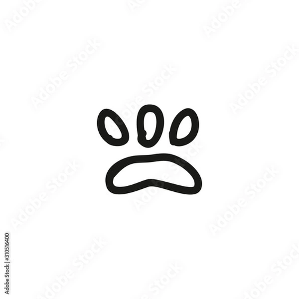 Fototapeta Pawprint vector icon