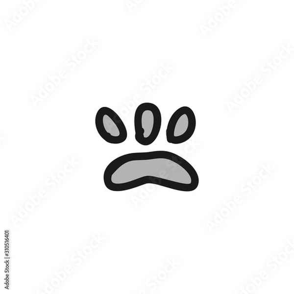 Fototapeta Pawprint vector icon