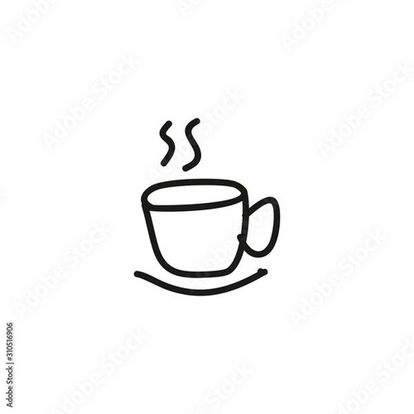 Obraz Hot coffee icon