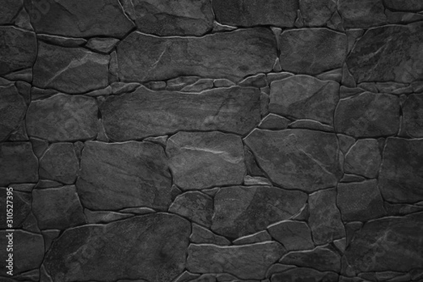 Fototapeta Black stone wall