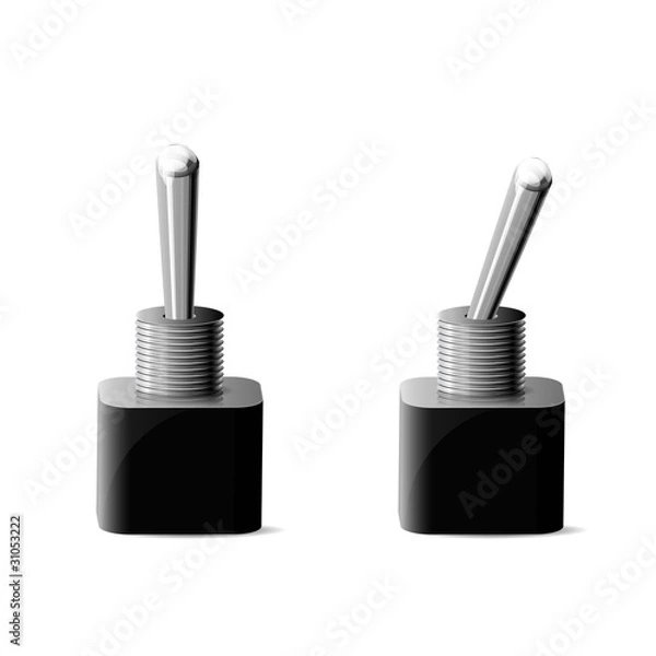 Obraz toggle switch isolated on white