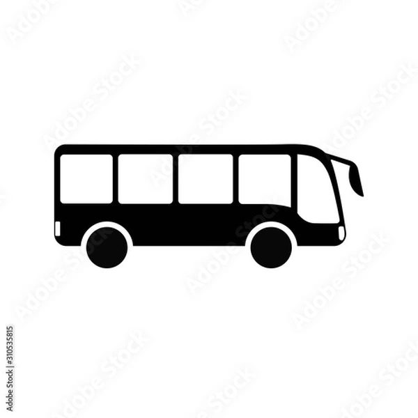 Obraz bus icon. Vector isolated on white background.