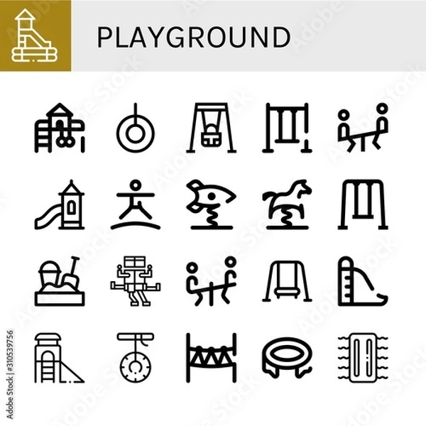 Obraz playground icon set