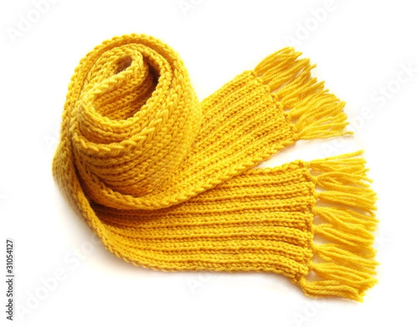 Obraz yellow knitted scarf