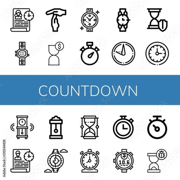 Fototapeta countdown icon set