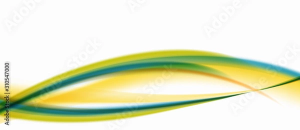 Fototapeta Trendy abstract wave blur pattern, multicolored lines on white background for wallpaper design. Colorful background vector. Creative vector element.