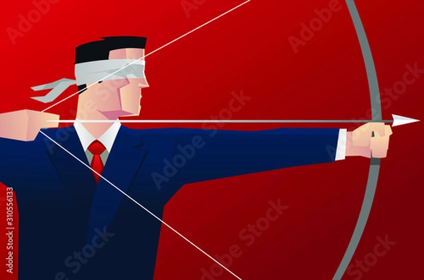 Obraz businessman shooting arrow