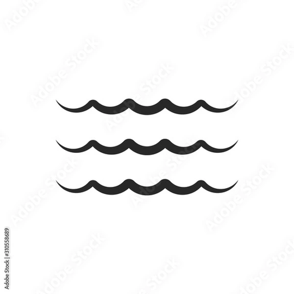 Obraz Water Wave icon vector symbol logo illustration EPS 10
