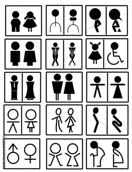 Obraz toilet sign vector