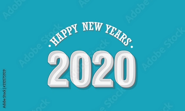 Fototapeta Happy New Year. Letter text for Happy New Year with vintage models for greeting cards, posters, vector illustrations.