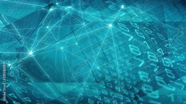 Obraz Business ai cyber numbers, future machine learning algorithm