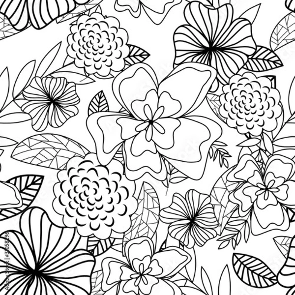Obraz floral seamless pattern