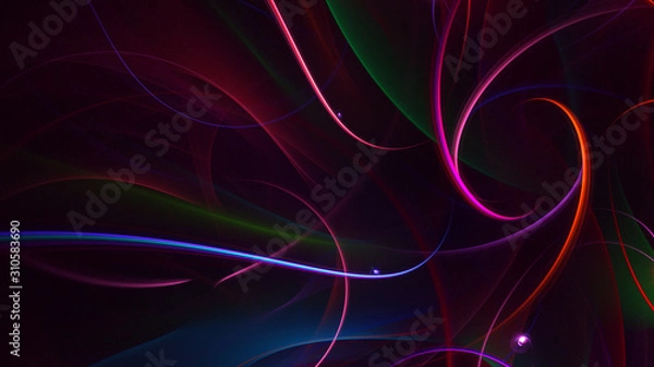 Obraz Fractal 3D rendering abstract light background