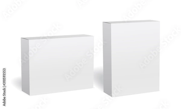 Fototapeta Packaging box mockup vector set