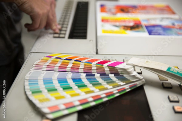 Obraz Offset printed machine, offset printing