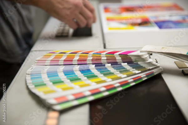 Obraz Offset printed machine, offset printing