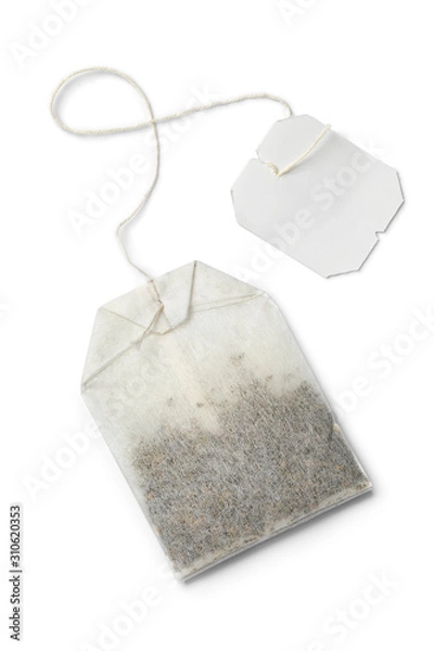Obraz Paper tea bag with empty label