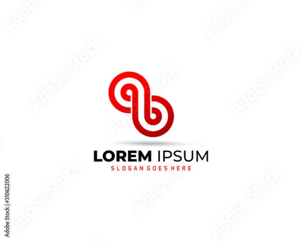 Obraz AB QB Letter Logo Design Template Vector