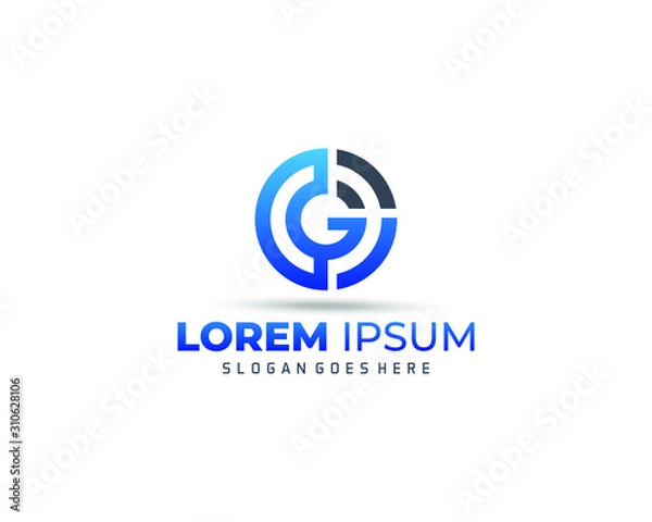 Fototapeta Letter G Modern Shape Logo Design Template Element