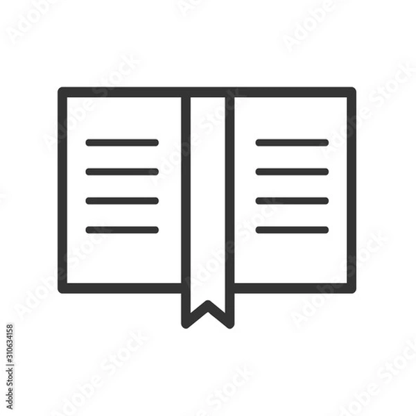 Obraz Open Book icon vector illustration on white background