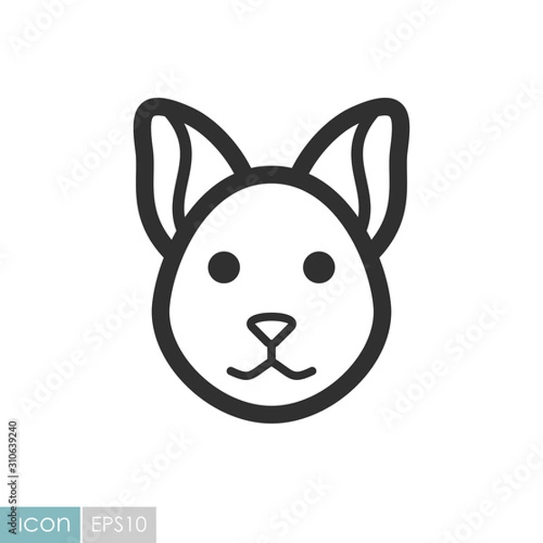 Fototapeta Cat icon. Farm animal vector illustration