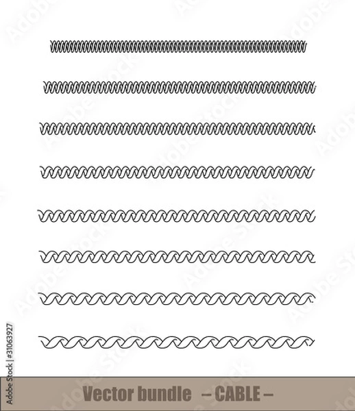 Fototapeta Spiralkabel Vectorset
