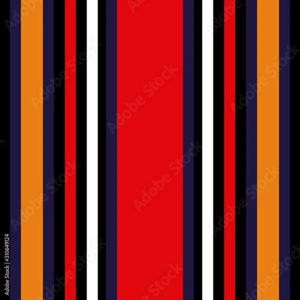 Fototapeta Stripe seamless pattern with colorful colors parallel stripes. Vector illustration.