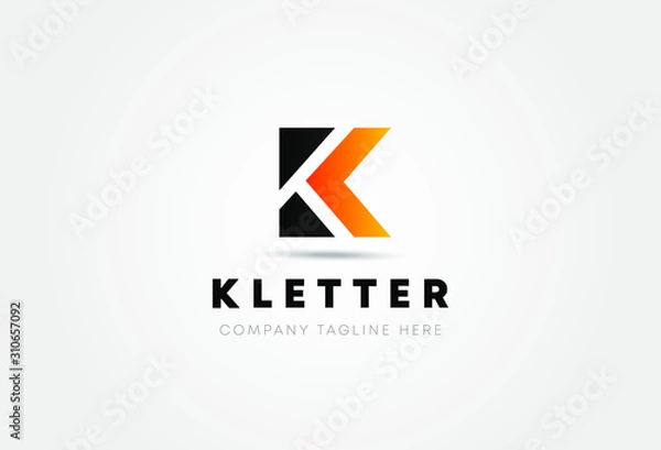 Fototapeta Letter K logo icon design template elements