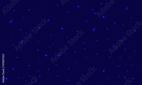Fototapeta Starry sky background vector illustration.