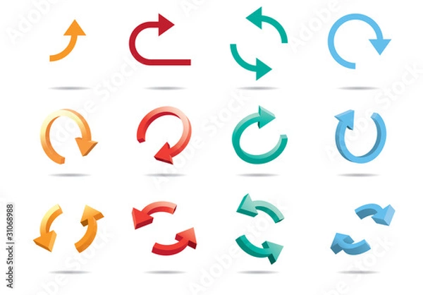 Fototapeta 3D cycle arrow