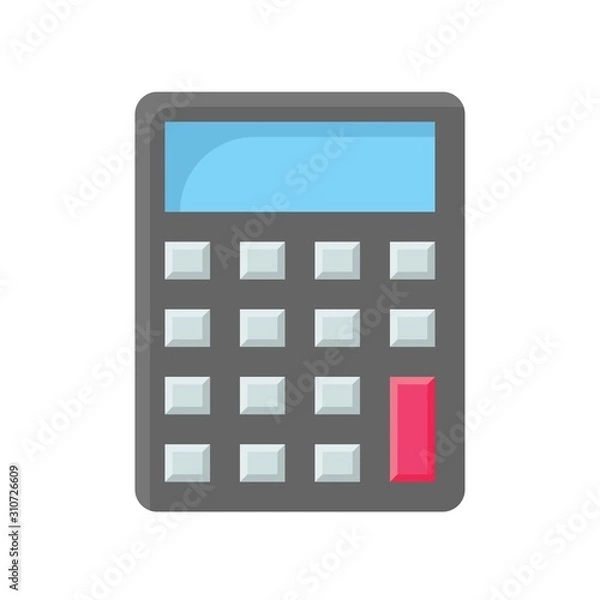 Fototapeta calculator related to black friday vector in flat design