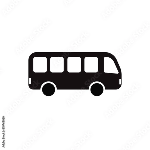 Obraz bus icon. Vector isolated on white background.