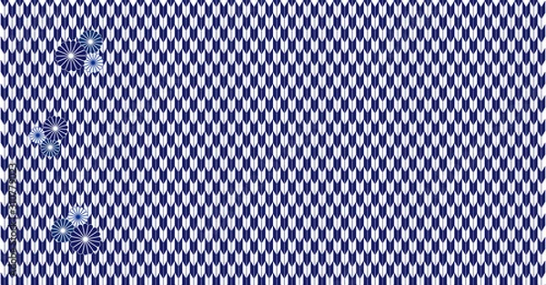 Fototapeta 日本の伝統柄　矢絣文様　レトロモダン　背景イラスト　