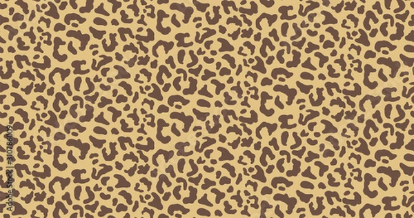Fototapeta Leopard or jaguar print seamless pattern, textured fashion print, abstract safari background for fabric, textile. Effect of big tropical wild cat fur, spots stylized. Wild cat animal print, safari art