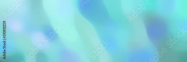 Fototapeta soft blurred horizontal background with sky blue, pale turquoise and corn flower blue colors space for text or image