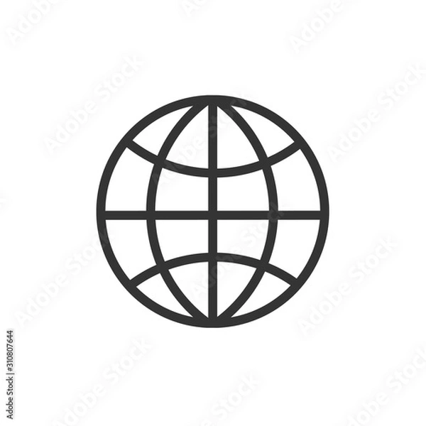 Obraz Ikona świata. Symbol świata. Płaskie ilustracji wektorowych