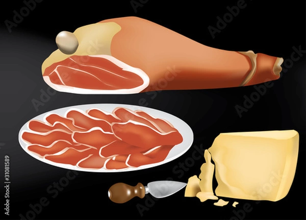 Fototapeta prosciutto crudo