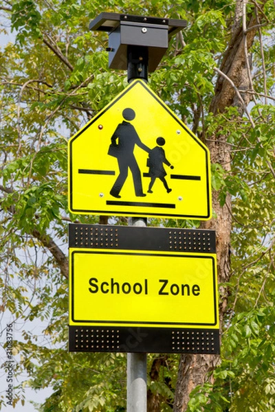 Obraz School zone signs