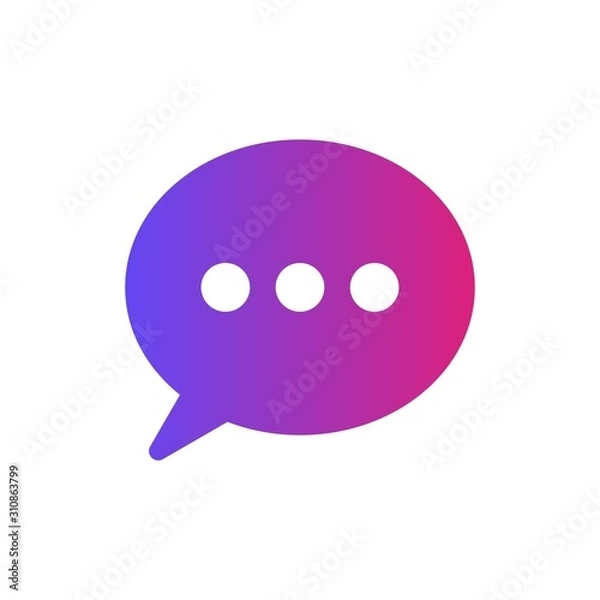Obraz  Glyph Gradient Chat icon isolated on background